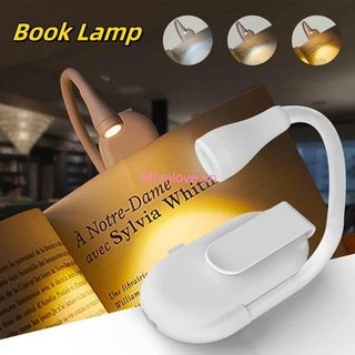 Đèn ngủ LED di động USB có thể sạc lại Bảo vệ mắt Mini 360°Đèn đọc sách Clip-On Đồ cần thiết trong phòng ngủ du lịch