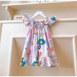 Váy cánh tiên cho bé gái, váy xinh bé gái kiểu dáng đuôi cá O.P Kids 5462 , váy 2 dây cánh tiên chất thô cotton Hàn