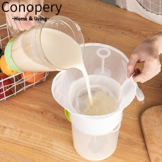 Conopery Túi lọc sữa đậu nành, Dụng cụ lọc sữa đậu nành dạng bát, Dụng cụ nhà bếp hình bầu dục Bộ lọc sữa chua đa chức năng
