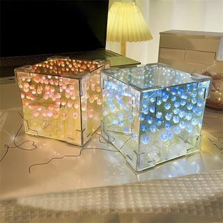 Đèn ngủ led tulip đèn ngủ diy đèn ngủ để bàn đèn chiếu sáng cho bé gái quà tặng sinh nhật phòng ngủ led lampu