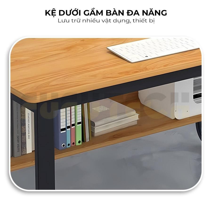 Bàn làm việc, bàn học tập U Campus FUFUTECH bo 4 góc, Liền Kệ Dưới Giúp Tối Ưu Không Gian, Đa Dạng Kích Thước 1m2,1m4 | BigBuy360 - bigbuy360.vn