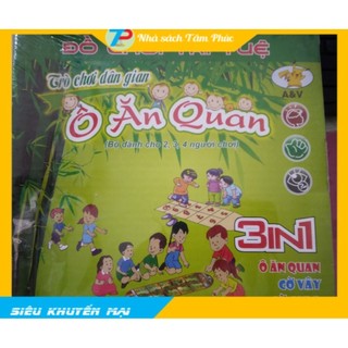 Sỉ đồ chơi trí tuệ 3 in 1 - ô ăn quan - cờ vây - cờ caro - trò chơi dân gian