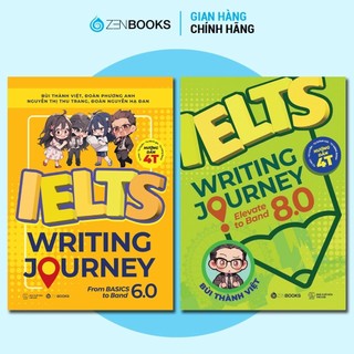 Sách - bộ sách combo 2 cuốn ielts writing journey - lộ trình từ cơ bản đến band 8.0 - zenbooks