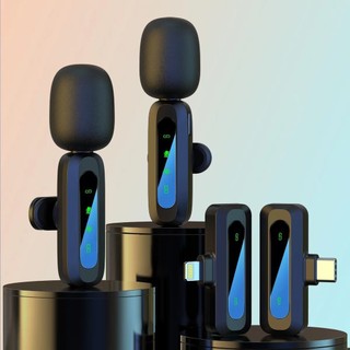 J3 Không Dây Lavalier Micro Âm Thanh Ghi Video Micro Cho IPhone Android Trò Chơi Trực Tiếp Điện Thoại Di Động Microfonoe