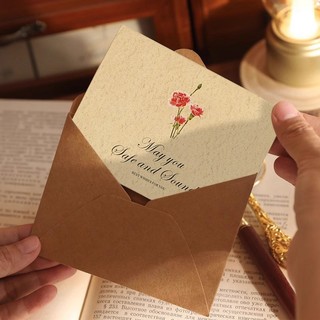Thanh Lịch Phong Bì Retro Thiệp Phước Lành Lãng Mạn Họa Tiết Hoa Hồng Đỏ Thiệp Chúc Mừng Ngày Của Mẹ Quà Tặng Sinh Nhật Thẻ Tiếp Liệu