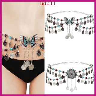 Lid nữ dây thắt lưng dây xích bụng có kim cương giả dây xích bụng cho đầm