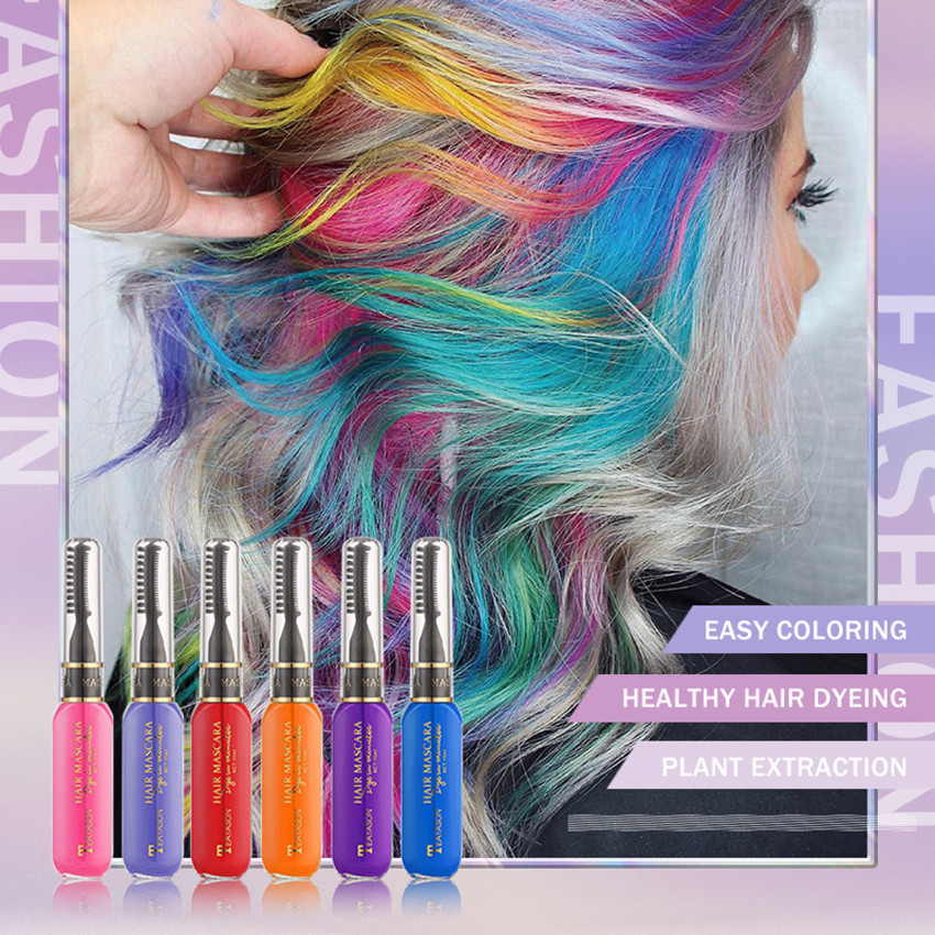 13 Màu Tóc Một Lần Màu Tóc Tạm Thời Thuốc Nhuộm Tóc An Toàn DIY Màu Tóc Mascara Nhuộm Kem Sáp Tóc Xanh Xám Tím