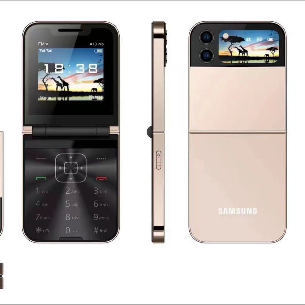 A7pro Flip Phone Non-Smartphone Flip Nút Điện Thoại 2G Ngoại Ngữ Điện Thoại Di Động Đa Ngôn Ngữ