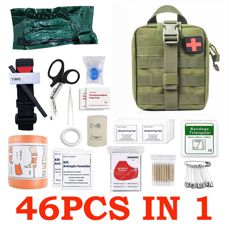 Ngoài Trời Sinh Tồn Gear Molle Túi Y Tế Khẩn Cấp EMT Sơ Cứu Bộ Túi Có Tourniquet Kéo Băng Khẩn Cấp I