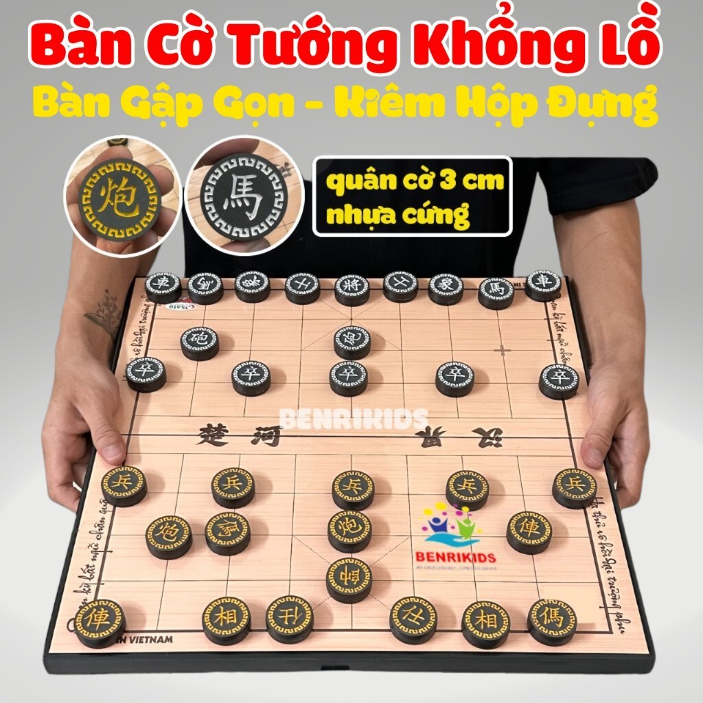 Đồ Chơi Cờ tướng Cỡ Đại Siêu To, Bộ Cờ Tướng Bằng Nhựa Cao Cấp Bàn Gấp Gọn Tiện Lợi