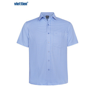 Sơmi ngắn tay lai ngang VIETTIEN vải BAMBOO phom regular fit - 1S6875BF1/SND3