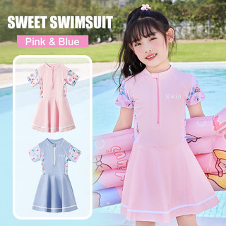 LJMOFA Đồ Bơi Một Mảnh Cho Bé Gái Họa Tiết Hoa Công Chúa Đồ Bơi Váy Đồ Bơi Học Sinh Cho 3-10 Tuổi