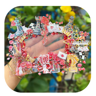 Toploader decor 3d đôi washi tage b8 | hoa & bài tây | thẻ đựng card idol kpop anime tw060