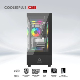 Vỏ case bể cá  Coolerplus CPC-X35B (BLACK)