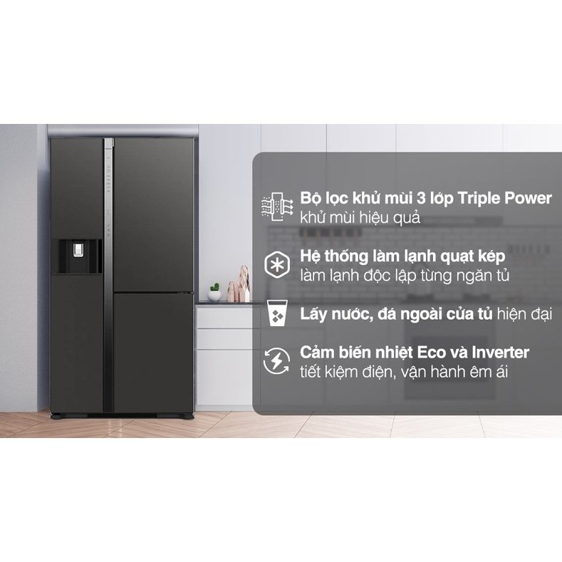 Tủ lạnh Hitachi Inverter 569 lít R-MX800GVGV0(GMG) đời mới 2021 - THÁI LAN