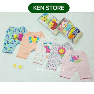 Hộp set 5 quần lửng / quần ngắn thêu mông thú carter thái lan bé gái ken store