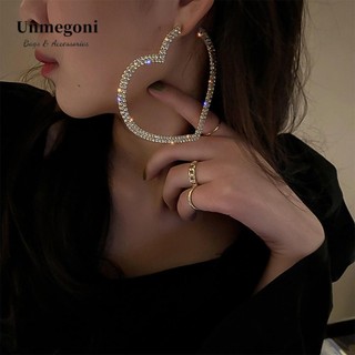 Unmegoni Khuyên Tai Dáng Dài Hình Trái Tim Lớn Thời Trang Cho Nữ|Tiệc / Nhiều Màu