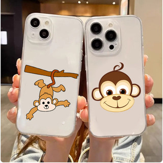 Ốp Điện Thoại Trong Suốt Hình Khỉ Vui Nhộn Cho Iphone 15 14 13 12 11 Pro Max Xs 6 7 8 Plus Ip11 Ip15 Ip14 Pro Max 11