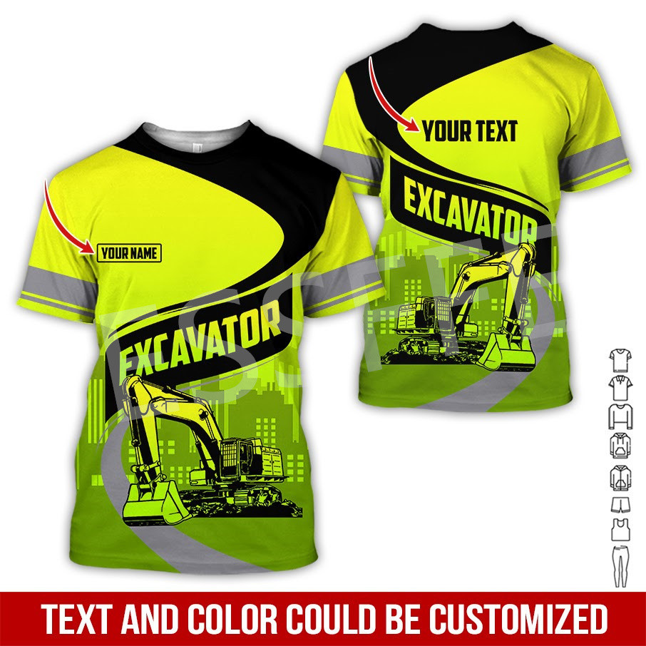 Tùy Chỉnh Tên Cosplay Cần Cẩu Thiết Bị Nặng Người Điều Hành Công Nhân Máy Xúc Retro Bông Tai Kẹp 3DP