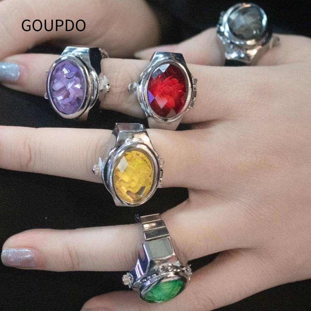 GOUPDO Mặt Đồng Hồ Thạch Anh Tròn Bằng Hợp Kim Phong Cách Retro Thời Trang Cho Cặp Đôi