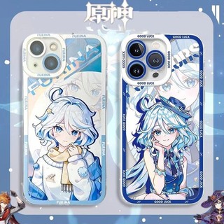Ốp Điện Thoại Cho IPhone 14 Pro 15 Plus 13 12 11 Pro Max Mini X XS XR 6 6S 7 8 Plus SE 2020 Ốp Lưng Genshin Impact Furina Silicon Mềm Anime Hoạt Hình Vỏ Điện Thoại