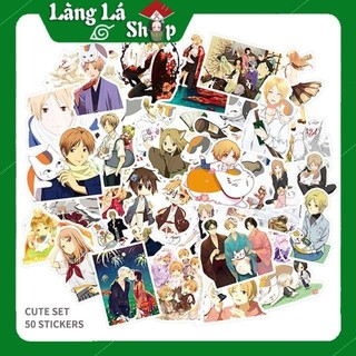 Miếng dán Sticker Natsume Yuujin chou (hữu nhân sổ) trọn bộ 50 hình - In rõ ràng sắc nét khó tróc