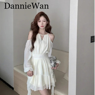 DannieWan Chic váy nữ Đầm Body Cho thời váy Đơn giản Trendy Hàn Phong Vintage WLQ24103BH 6Z240205