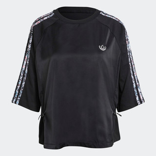 adidas Phong cách sống Áo thun dáng hộp Nữ Đen GN3118