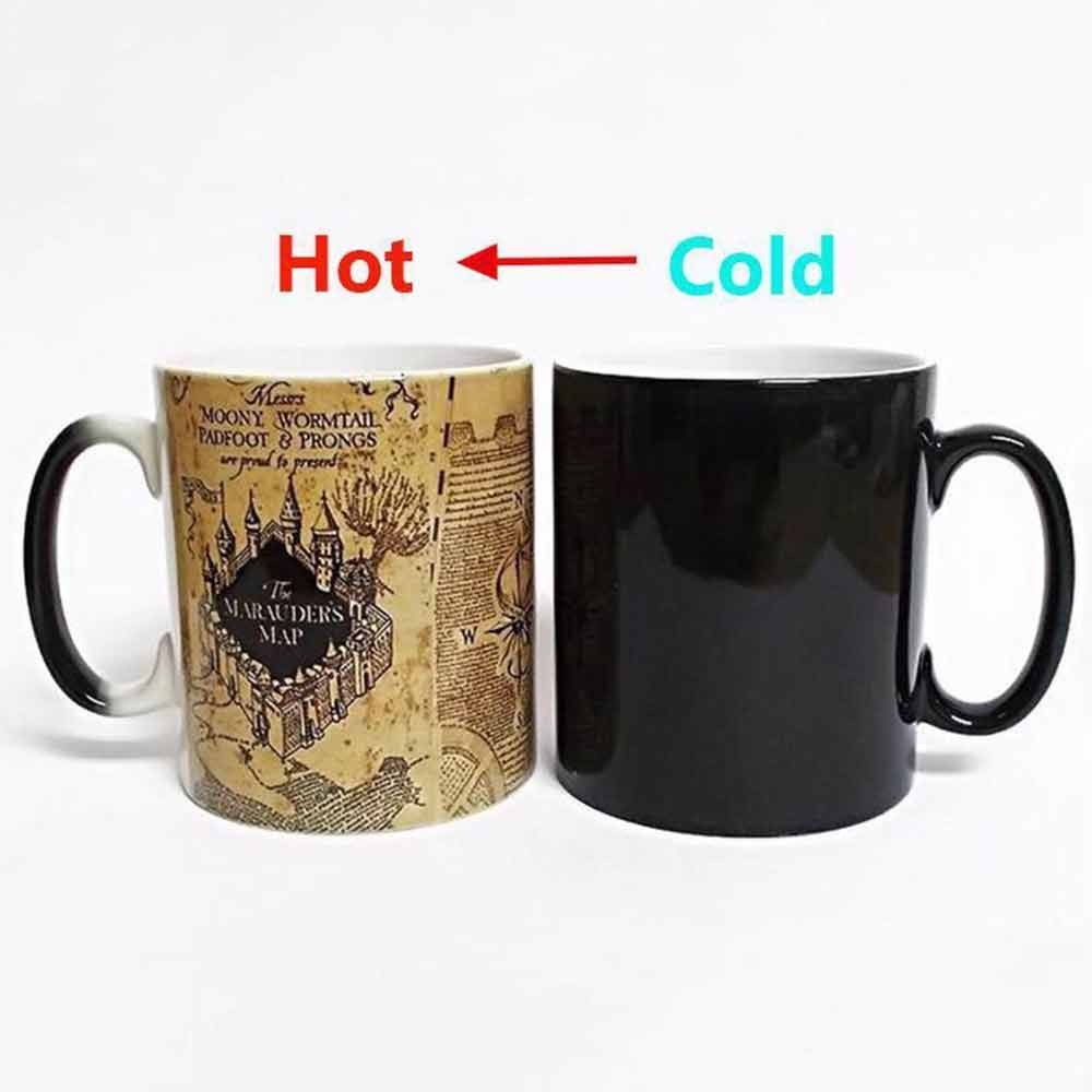Harry Potter Marauders Map Color Changing Magic Heat Sensitive Cup Coffee Mug

