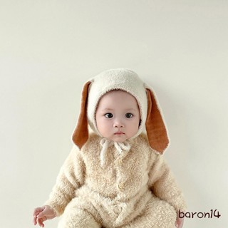 Mũ bonnet bé fuzzy bunny tai mũ trẻ sơ sinh earflap beanie mũ có dây đeo cằm cho bé trai bé gái