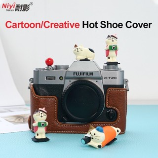 Phim Hoạt Hình Nóng Giày Dành Cho Canon R50 R10 Nikon ZF Z30 ZVE10 Sony Fuji XS20 XS10 Máy Ảnh Mèo Dễ Thương