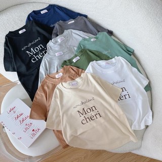 Áo thun borip Mon Chéri freesize dưới 55kg baby tee form vừa chất thun borip co giãn