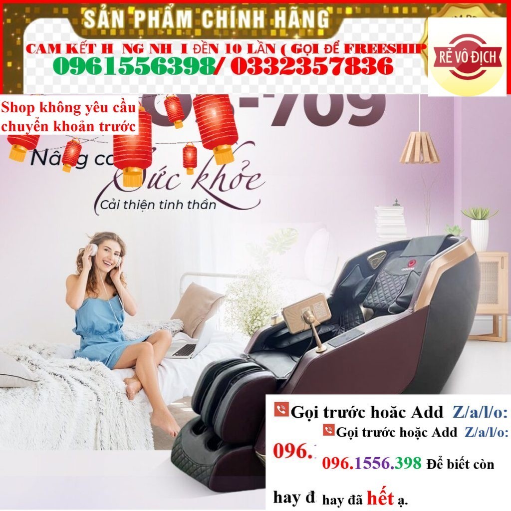 >> CH Ghế massage toàn thân Okinawa Os-709 4D, điều khiển giọng nói tiếng việt <<