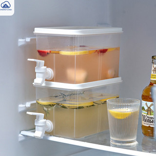 Ấm đun nước lạnh dung tích lớn 5L Tập ấm đun nước lạnh Bình nước dày Chất liệu nhựa Xô lạnh Có vòi Nước ép gia đình xô