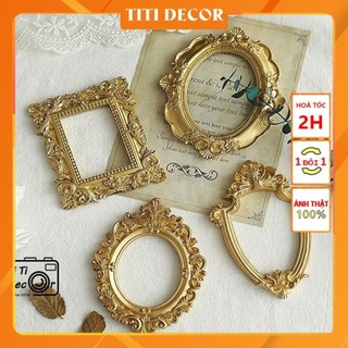 Mô hình khung ảnh vintage gold mini decor nhà cửa, chụp ảnh, trang trí cửa hàng - TiTidecor