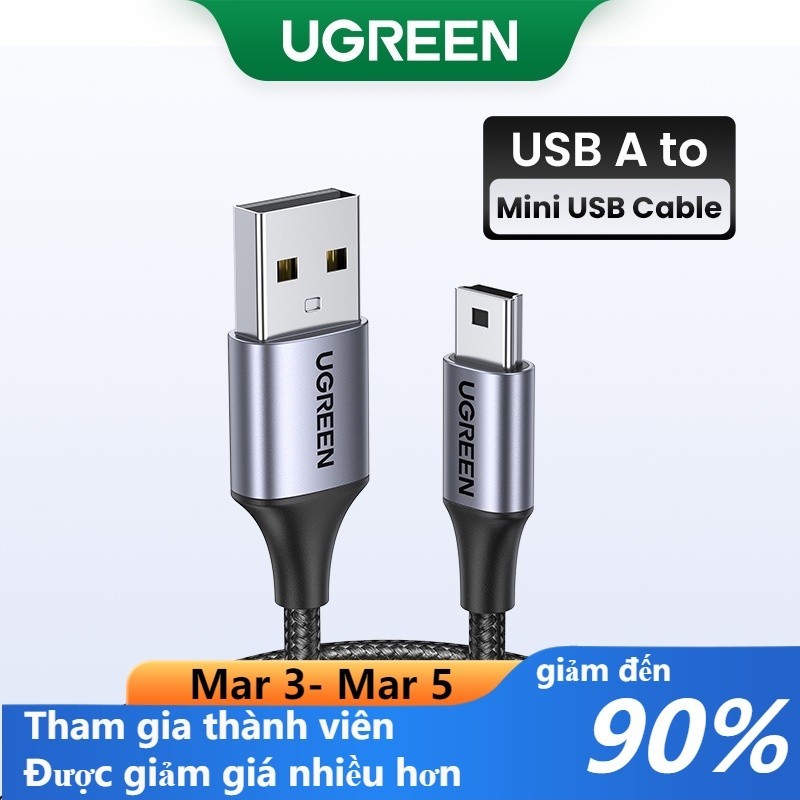 Ugreen Cáp Chuyển Đổi Từ USB-A Sang Mini USB 2.0 Alu