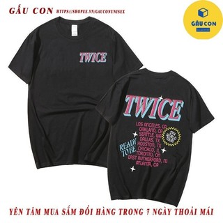 Kpop HAI Lần Trở Thành NaYeon Jeongyeon Momo Sana Mina Cổ Tròn Cotton T Tay Ngắn Cotton T Casual Top Nam