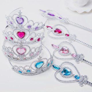 Vương miện băng tuyết vương miện nhựa trẻ em kẹp tóc trẻ em kẹp tóc