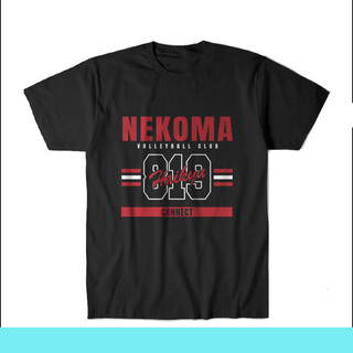 Áo thun Haikyuu! Nekoma CLUB (Black) ngắn tay