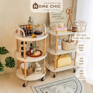 Kệ đựng đồ đa năng kệ có bánh xe kệ đầu giường decor trang trí để bánh kẹo | HOME CHIC CORNER