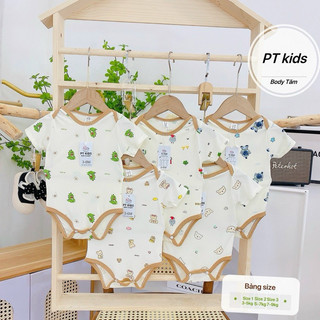 Body chip cộc tay PT Kids chất tăm lạnh siêu mềm mát cho bé trai bé gái