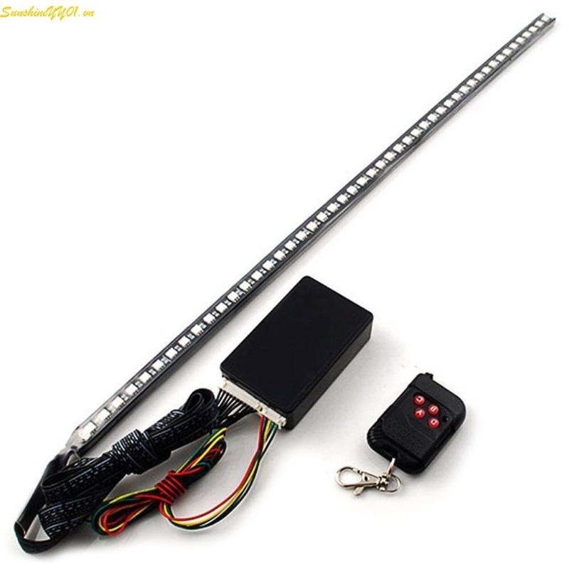 Sun Knight Rider Strip 48 Flash LED Bộ đèn ô tô chống nước từ xa 7 màu 22 Inch