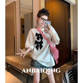 ANBAIQING áo phông áo thun nữ croptop baby tee Korean Fashion Casual Minimalist WCS2430IF0 12Z240320