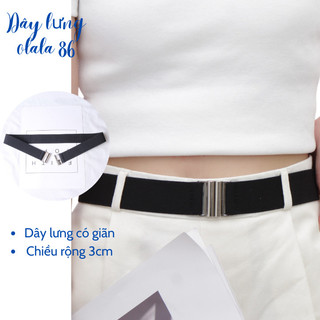 Thắt lưng, dây thun co giãn bản rộng 3cm , mẫu dây lưng mới nhất OLL268