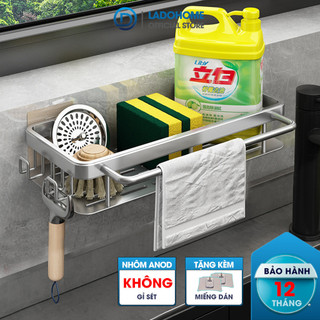  Kệ treo bồn rửa chén rửa bát nhà bếp LADOHOME  Nhôm Anod không gỉ LH-2232 