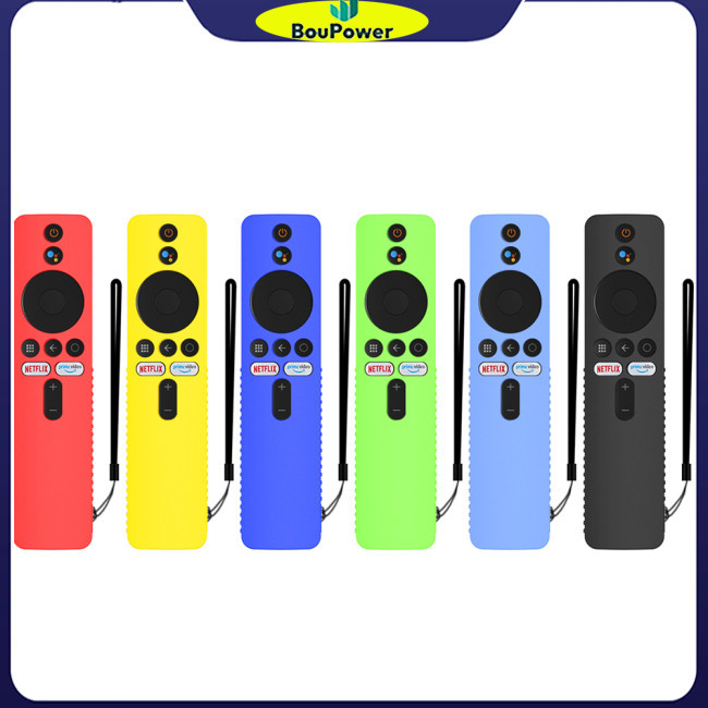 Boupower Silicone Điều Khiển Từ Xa Vỏ Bảo Vệ Bụi Có Dây Buộc Tương Thích Cho Mi Tv Stick 4k Tv Stick