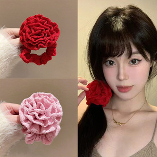 Jojo COCO Hoa Hồng Dây Buộc Tóc Nữ Tính Đuôi Ngựa Ren Dây Buộc Tóc Hoa Phụ Kiện Tóc