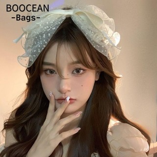 Băng đô buộc tóc nơ lớn Voan ren thanh lịch