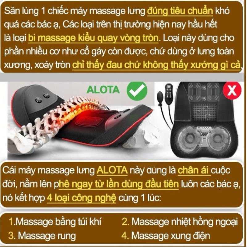 Máy massage lưng cao cấp, máy massage đĩa điệm cột sống,máy đấm lưng.-Hakatashop