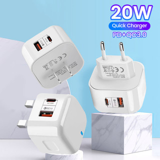 Twitch cổng kép pd20w loại c sạc sạc nhanh qc3.0 điện thoại di động bộ sạc usb eu us uk cắm cho xiaomi redmi